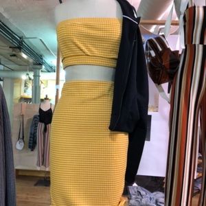 Urban Outfitters Yellow Checkered Tube Top!